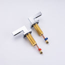 8 inch Widespread Bathroom Faucet Matte Black Bathroom Faucets for Sink 3 Hole Brass 2 Handle Lavatory Square Faucet Modern rv Bathroom Faucets