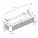 50.8-Inch Multi-Functional Storage Ottoman Bench by HouseOfZazla