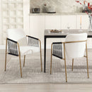Modern Glam Upholstered Dining Chairs (Set of 2) by HouseOfZazla