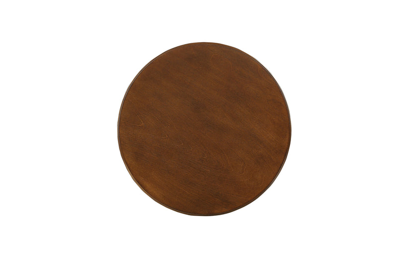 Walker Edison | Elevated Traditional Walnut Round Wooden Side Table