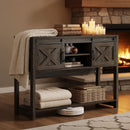 Farmhouse Entryway Table With Sliding Barn Door by HouseOfZazla