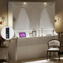 Murphy Bed With Desk, LED Lights & USB Charging Station