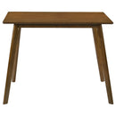 Aston - 5 Piece Counter Height Dining Set With Bent Backs And Upholstered Seats - Walnut