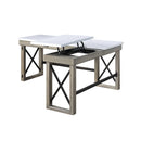 Talmar - Marble Top & Rustic Writing Desk With Lift Top - Oak by HouseOfZazla