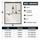 44-48" W x 74" H Framed Double Sliding Shower Door by HouseOfZazla
