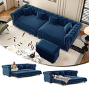 Chesterfield 3-in-1 Pull-Out Sofa Bed, Convertible Sleeper Sofa