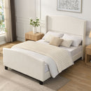 Platform Bed Frame With Tall Headboard And High Footboard by HouseOfZazla