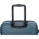 3 Piece Luggage Sets ABS Lightweight Suitcase with Two Hooks, Spinner Wheels, TSA Lock, (20/24/28), DARK GREEN