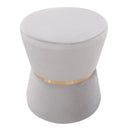 Gemma - Contemporary / Glam Ottoman - Silver / Gold by HouseOfZazla