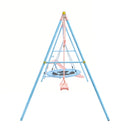 Xns107 - 2 Swing Set With Slide For Outdoor - Blue / Pink by HouseOfZazla