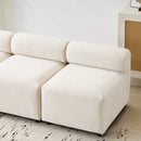 Evelyn 78 in. Armless 3-Piece Modular Couch Sectional
