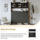 On Trend Multifunctional Tipping Bucket Shoe Cabinet With Storage Shelf & 6 Flip Drawers by HouseOfZazla