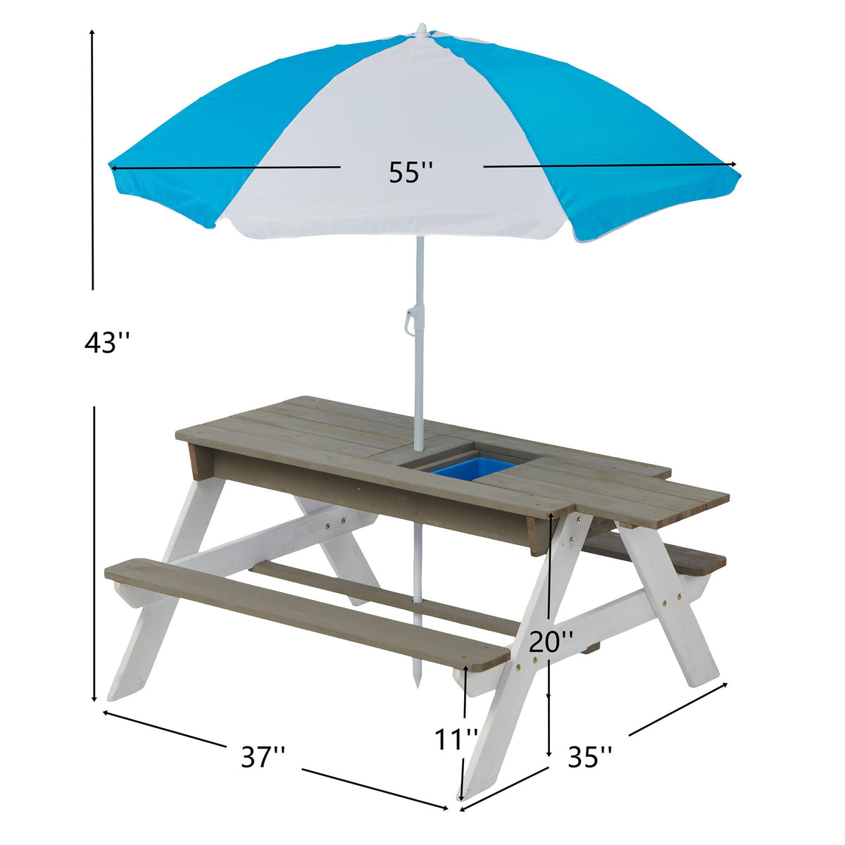 Kids Picnic Table With Sand and Water Table Conversion, photo 15 of 31