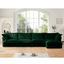 Slipcovered L Shape Sectional Long Sofa Couch