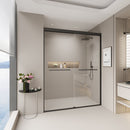 Double Sliding Shower Door, Semi-Frameless Bypass Bathroom Sliding Door With 1/4" (6 Mm) Tempered Glass For Walk-In Shower by HouseOfZazla