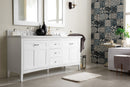 James Martin Palisades 72" Double Bathroom Vanity, Bright White