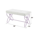 Priya II - Synthetic Leather Purple Bench - Purple / White by HouseOfZazla