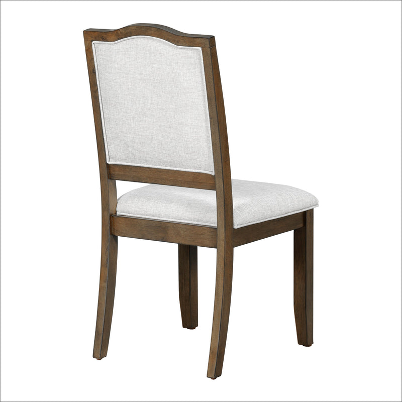 Farmhouse Dining Chairs Set of 4, Upholstered Dining Chairs with High Back, Modern Seating for Kitchen, Bedroom & Living Room(Beige+Brown)