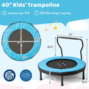 40 Inch Trampoline for Kids Indoor Outdoor Fitness Trampoline