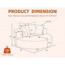 55" Oversized Round Swivel Chair