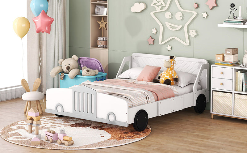 Walker Edison | Full Size Car Shaped Platform Bed