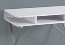 Computer Desk For Home Office, Laptop, Storage Shelves, Modern Convenient Design - White by HouseOfZazla