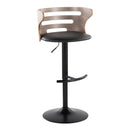 Cosi - Mid Century Modern Adjustable Barstool, Swivel With Rounded T Footrest (Set of 2) by HouseOfZazla