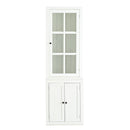 Retro Style Hutch Cabinet With Glass Door, China Cabinet For Home by Unique Piece Furniture