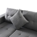 Modern Sectional Sofa Set With L Shape Chaise Lounge, Cup Holder, 4 Seat - Gray by HouseOfZazla
