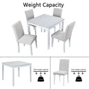 Dining Table Set With Crystal Decoration And Upholstered Chairs by Unique Piece Furniture