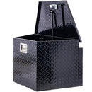 29inch Aluminum tool box,heavy duty truck bed tool box,outdoor trailer pickup storage tool box,RV storage organizer,underbody box w/lock keys,black 29x16.5x18.5inch