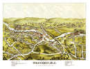 Vintage Map of Westerly, Rhode Island 1877