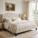 King Size Upholstered Platform Bed Frame