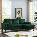 88" Reversible Pull out Sleeper Sectional Storage Sofa Bed, Corner sofa-bed with Storage Chaise Left/Right Handed Chaise