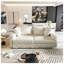 Deep Seat Convertible Sofa With Soft Pillows And Ottomans by HouseOfZazla