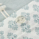 King/Cal King 3 Piece Cotton Jacquard Duvet Cover Set