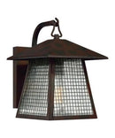 12" High, 1-Light Valiant Bronze Finish with Clear Seedy Glass Outdoor Wall Lantern by LampsUSA