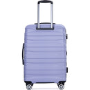 3 Piece Luggage Sets PC Lightweight & Durable Expandable Suitcase with Two Hooks, Double Spinner Wheels, TSA Lock, (21/25/29) Light Purple