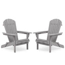 Lounge Patio Chair For Garden Outdoor Wooden Folding Adirondack Chair (Set of 2) Solid Cedar Wood Lounge Patio Chair For Garden
