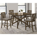 Maxine - Upholstered Counter Height Dining Side Chair (Set of 2) - Brown by HouseOfZazla