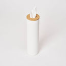 Round Tissue Case - Steel + Wood