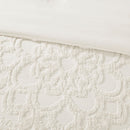 King/Cal King 3-Piece Tufted Cotton Chenille Medallion Duvet Cover Set