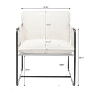 2 Sets 1 Case, Upholstered hanging armchair with arm pocket metal frame, crushed foamcushions and skin-friendly braid for living room and bedroom. White color