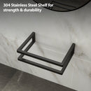 Wall Mounted Rectangular Bathroom Sink With Towel Bar And Faucet Hole - White by HouseOfZazla