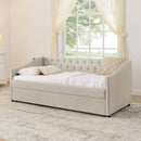 Upholstered Daybed With USB Charging & Pull Out Bed