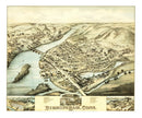 Vintage Map of Birmingham, Connecticut 1876
