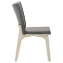 Jean - Upholstered Dining Side Chair (Set of 2) - Gray by HouseOfZazla