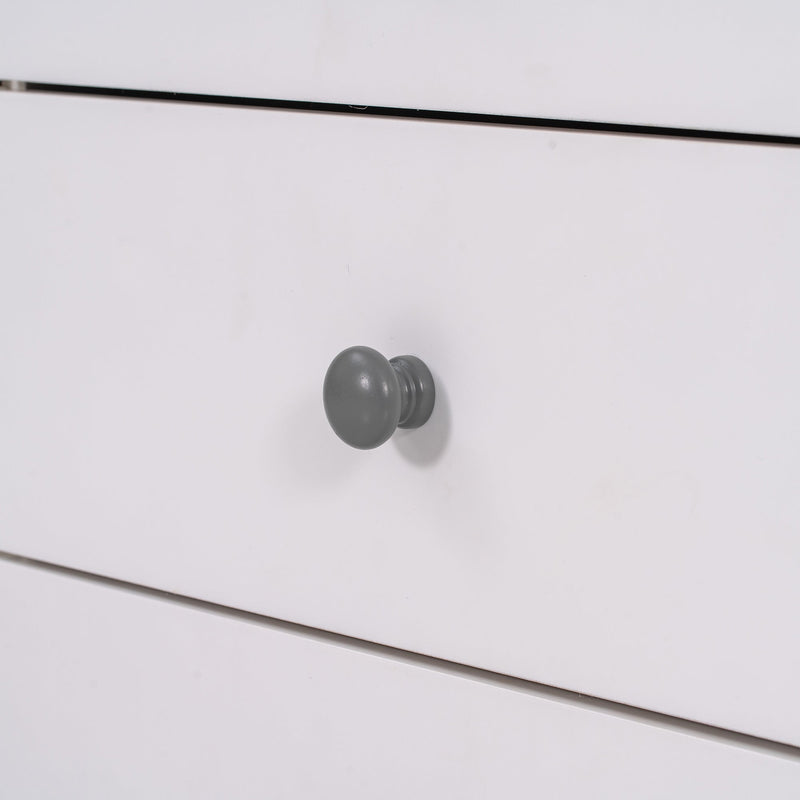 3-Pieces Bedroom Sets Twin Size House Bed with Storage Headboard, Wooden Nightstand and Storage Dresser,Gray