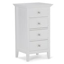 Acadian - 4 Drawer Floor Storage Cabinet - Pure White