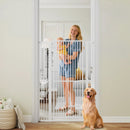 59‚Äù Extra Tall Pet Gate Heavy-Duty Metal Cat Gate with Wide Opening-White by LJGDeals